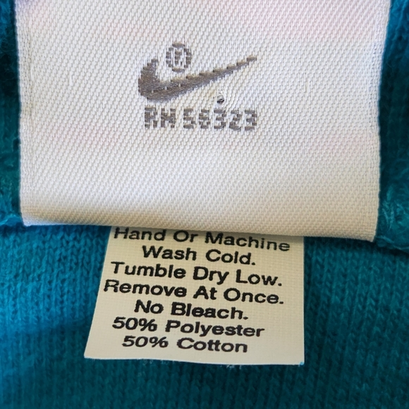 Vintage, 90s, Nike Full Zip Sweatshirt Jacket in Teal - Picture 10 of 10